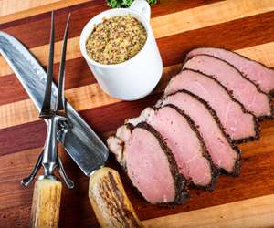 Brisket with whole grain mustard