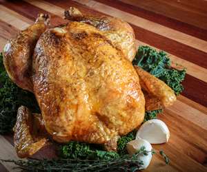 Whole roast chicken