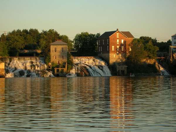 The historic Vergennes Falls 